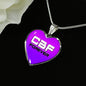 CBF Heart Pendant (White Text)