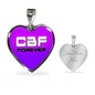 CBF Heart Pendant (White Text)
