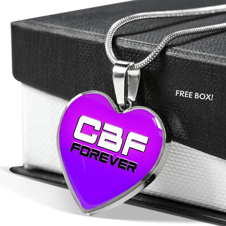 CBF Heart Pendant (White Text)